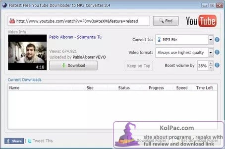 Free YouTube To MP3 Converter download