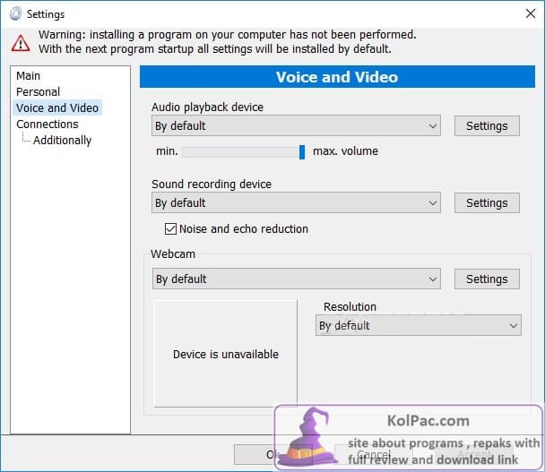 TrustViewer settings