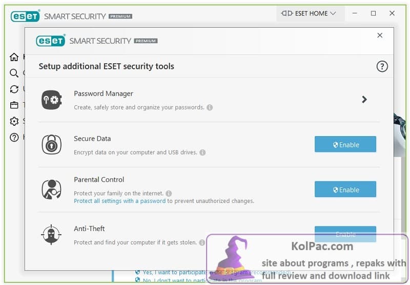 ESET Smart Security Premium settings