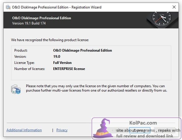 DiskImage registration